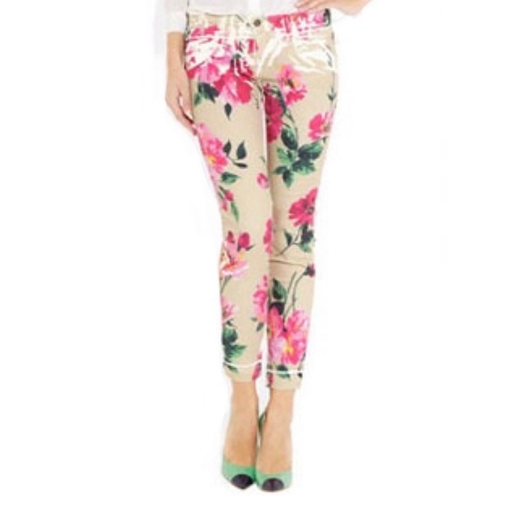 Dolce & Gabbana Floral Print Skinny Jeans With Ankle Zip - Picture 5 of 13